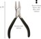 The Beadsmith Double Round Nose Nylon Jaw Pliers – 5-Inches (127mm), Black Vinyl Comfort Grip Handle with Double Leaf Springs – Protects Wire When Bending and Looping